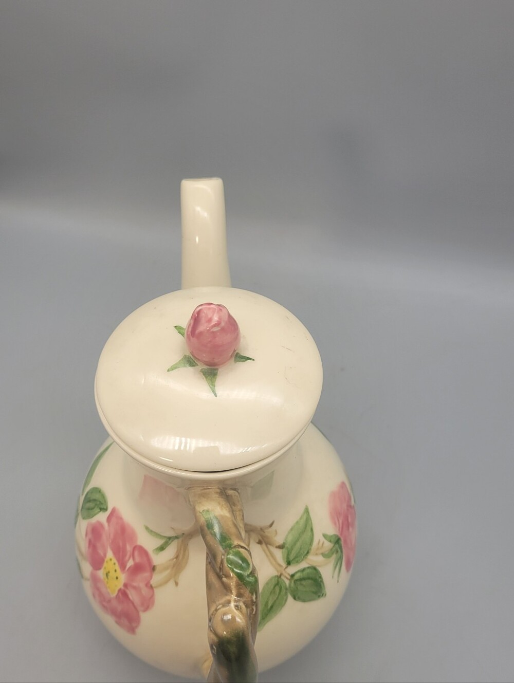 Vintage Franciscan Desert Rose Coffee Pot | USA Made California Pottery | 1950s - Picture 7 of 11